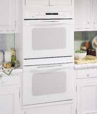 Convection Upper/Self-Clean Lower Self-Clean (Both Ovens) 30" Built-In Double Oven JTP45WA White on white Extra-large self-cleaning ovens with Delay Clean option Sure Grip designer-style handles