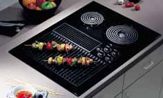 Built-In Cooktops: Downdraft Electric Select-Top Modular These models include Infinite heat rotary controls Powerful downdraft venting system Heating element ON indicator light Note: bold = feature