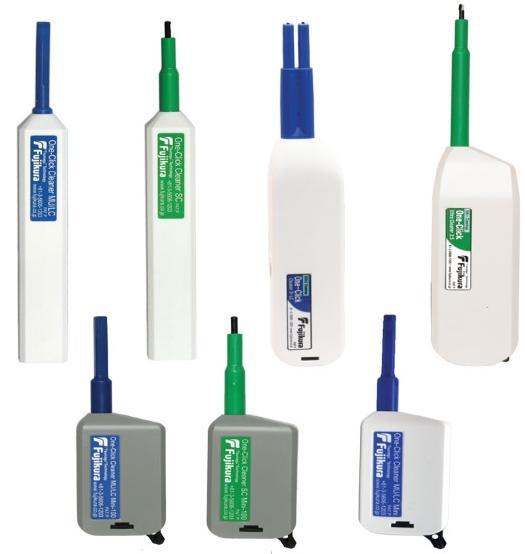 FIBRE CLEANING PRODUCTS ONE CLICK CONNECTOR CLEANERS & CLETOPS Easy & efficient cleaning of patch cords & bulkhead connectors, 500 + operations. Cleans APC & UPC connectors.