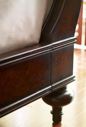 headboard, with a bead detail separating
