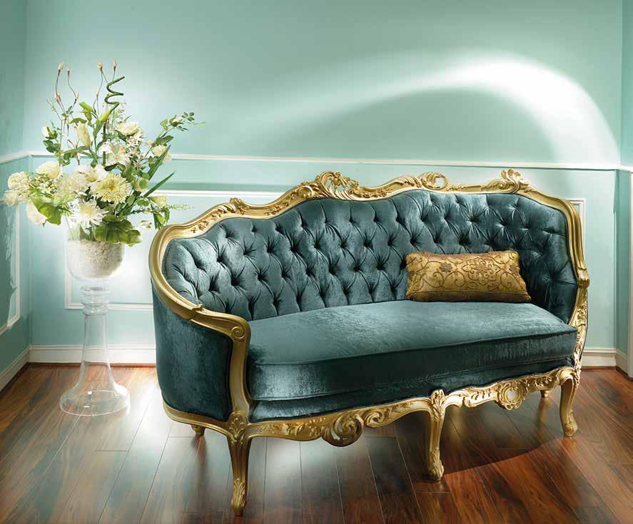 Luxury classic sofa with carved wood
