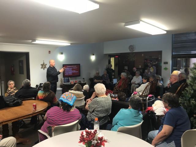 Detkowski met with the apartment building residents to discuss