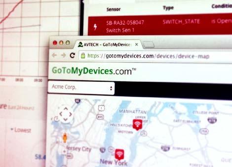 GoToMyDevices can send alerts to any email or email-to-sms address you choose with no mail server set up required!