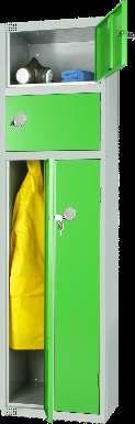 Space Saving Lockers Space saving locker designed for 2 users 2 x hanging compartments and 2 x small shelf compartments Ideal