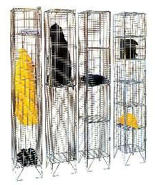 available Mesh Lockers Multi-compartment mesh lockers High visual security Ideal for airing damp clothes 3 point locking