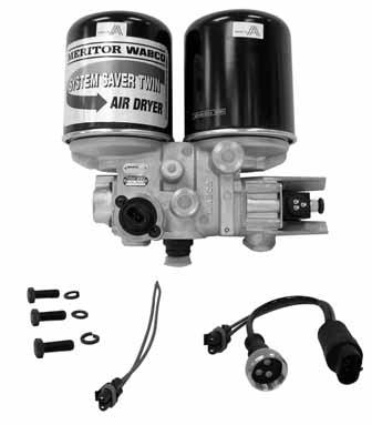 MERITOR WABCO SYSTEM SAVER TWIN AIR DRYER REPLACEMENTS 2 REPLACEMENT KIT PART NO. (1) SERVICE EXCHANGE PART NO. CORE NO.