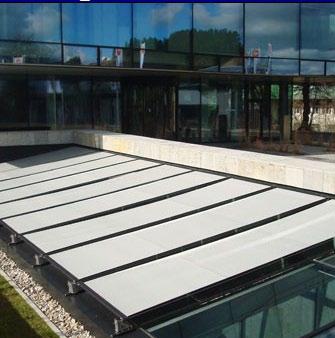 Shading Tension Systems - internal and external applications 2 s The Horiso range of Shading Tension Systems are retractable fabric based systems for installation on horizontal and sloped glazing.