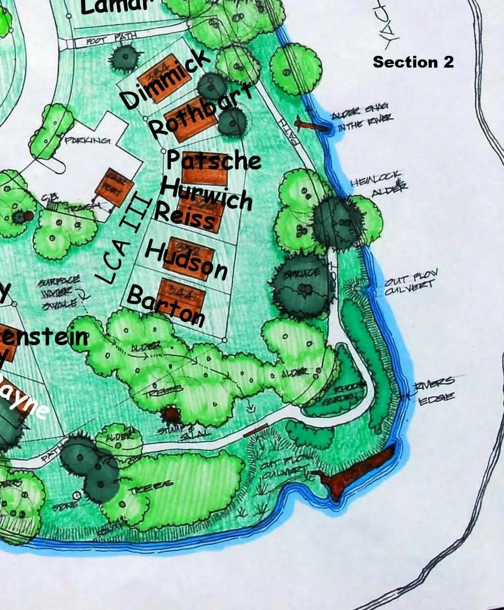 Restoration Strategy Section 3 Limited vegetative cover and homes located in close proximity to the Yachats River create challenges in section three.