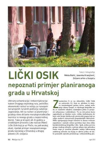 Project Lički Osik from 2014 in cooperation