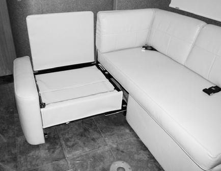dinette seat) and fully extend dinette sectional