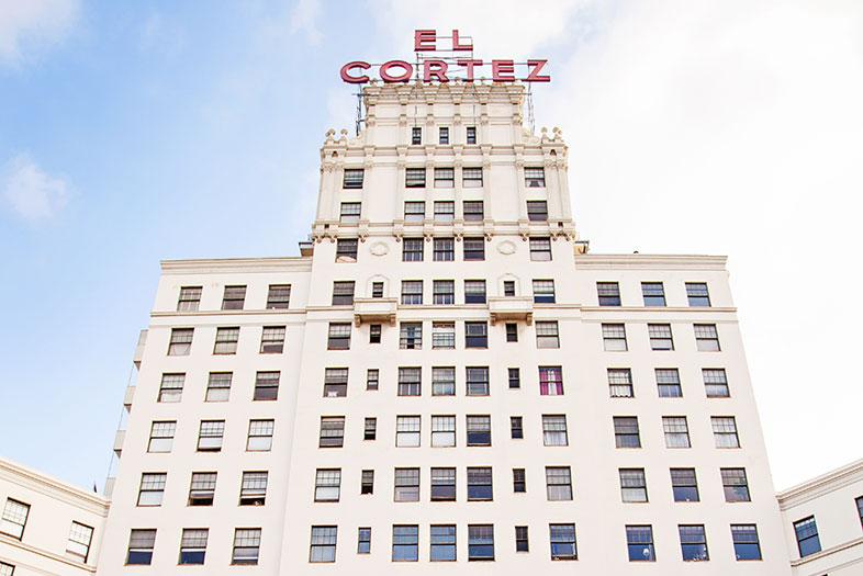 Built in 1926, the El Cortez was once the tallest building in San Diego, and counts Elvis and President Eisenhower among its former hotel guests. The building converted to condos in 2004.