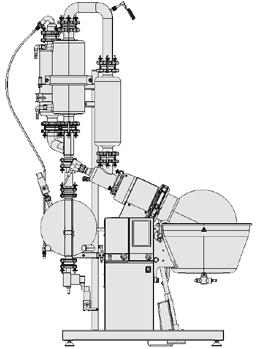 vertical condenser and one receiving flask