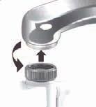 Twist the adapter (counter clockwise) onto the tap by hand until tight. Do not tighten with pliers. Do not over-tighten. 5.