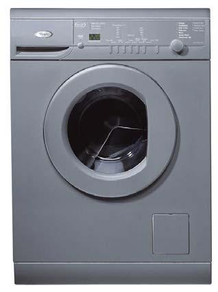 Compact 6kg (13lb) capacity front loading washer with 1400 rpm spin speed, stylish pewter finish, Aquastop security system and matching (stackable if required), 6kg (13lb) front loading electric