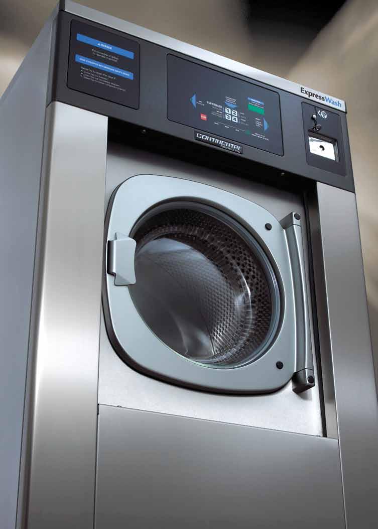 E-SERIES HIGH-PERFORMANCE WASHER-EXTRACTORS FOR VENDED LAUNDRIES EH020 EH030 EH040 EH055 Continental ExpressWash Washer-Extractors deliver unmatched energy efficiency to return dollars