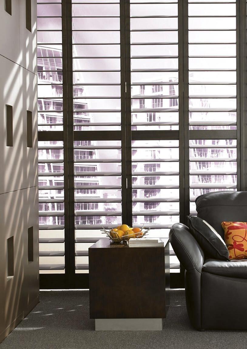 Shutters are a stylish and versatile option. They come in a range of colours and can be made to fit any window or door.