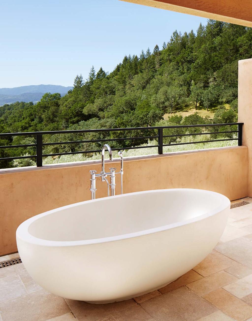 Bathtubs Napali 60 in L x 42 in W x 25 in H Vegas 70 in L x 40 in W x 22 in H Barcelona 72 in L x 42 in W x 22 in H Vegas Tub / Linen The Napali Tub design is inspired by the upright, compact style