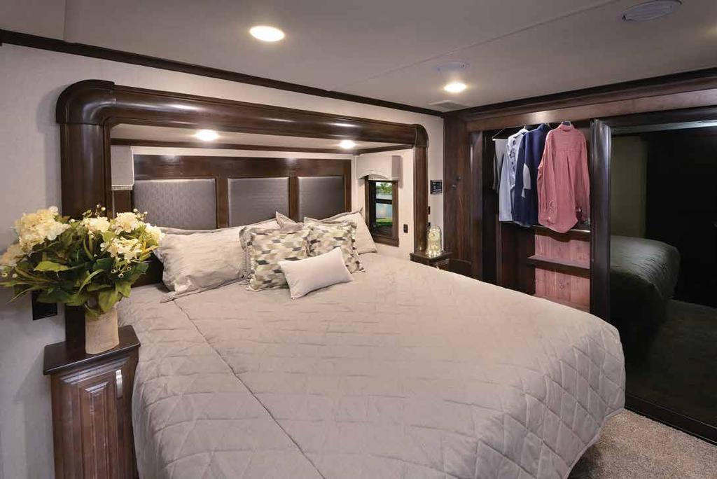Staying true to it s extended stay roots RiverStone Legacy series bedrooms feature a large cedar lined mirrored wardrobe, three