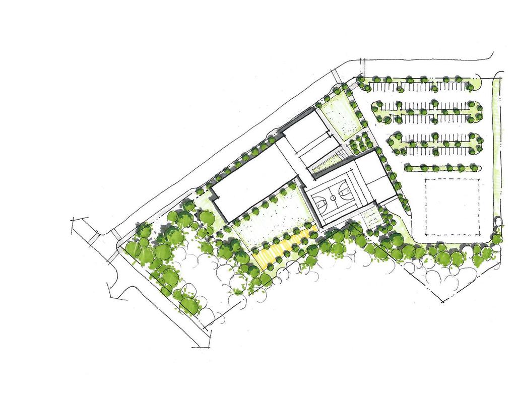 WHAT WE HEARD PREVIOUS SITE OPTIONS PLAN A Like gym connection to open play space Like the playfield and playground proximity Like the variety of outdoor space: playground, playfield, wooded