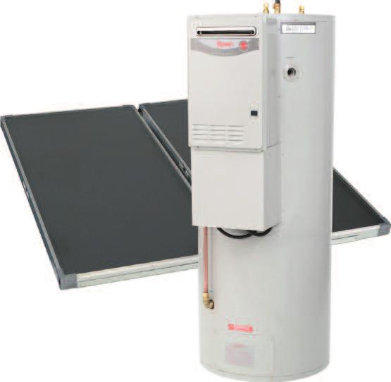 -Top Down Heating heats water to 60 C in almost an instant -2 part design is easy to deliver, handle and install on-site -Requires no solar collectors -Suitable for cold climates -Fits on a