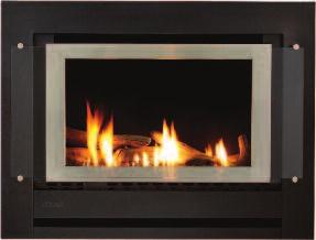 outdoors - Inbuilt models to suit both existing masonry fireplaces and new - Has a large natural flickering flame through a layer false fireplaces of white stones - Freestanding models available