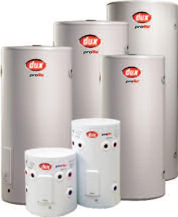 H o t W a t e r - H e a t i n g Proflo Electric Storage - Proflo 25, 50 and 80L backed by a 5 year tank warranty - Proflo 125, 160, 250, 315 & 400L backed by a 7 year tank warranty - All tanks