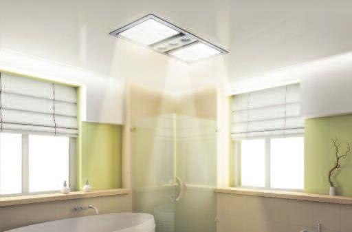 H o t W a t e r - H e a t i n g The IXL Tastic Neo lights the way for the next generation of bathroom heat, fan and light.