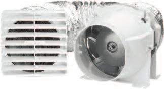 The Eco Triumph has a 200mm exhaust fan while the Easy Duct Triumph has a 170mm in-line fan.