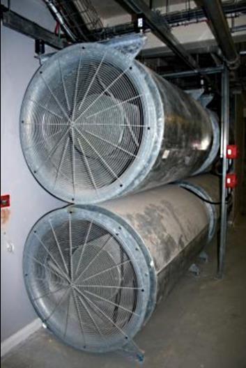 Mechanical smoke- exhaust systems A dedicated or shared-duty fan system designed and suitable for the removal