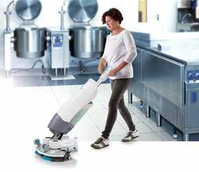 SCRUBBERS RELIABLE TENNANT SCRUBBERS INCLUDE COMPACT BATTERY, WALK-BEHIND, AND RIDER MODELS i-mop XL/XXL SCRUBBER Hard floors in small, obstructed spaces often found in retail, restaurants, health