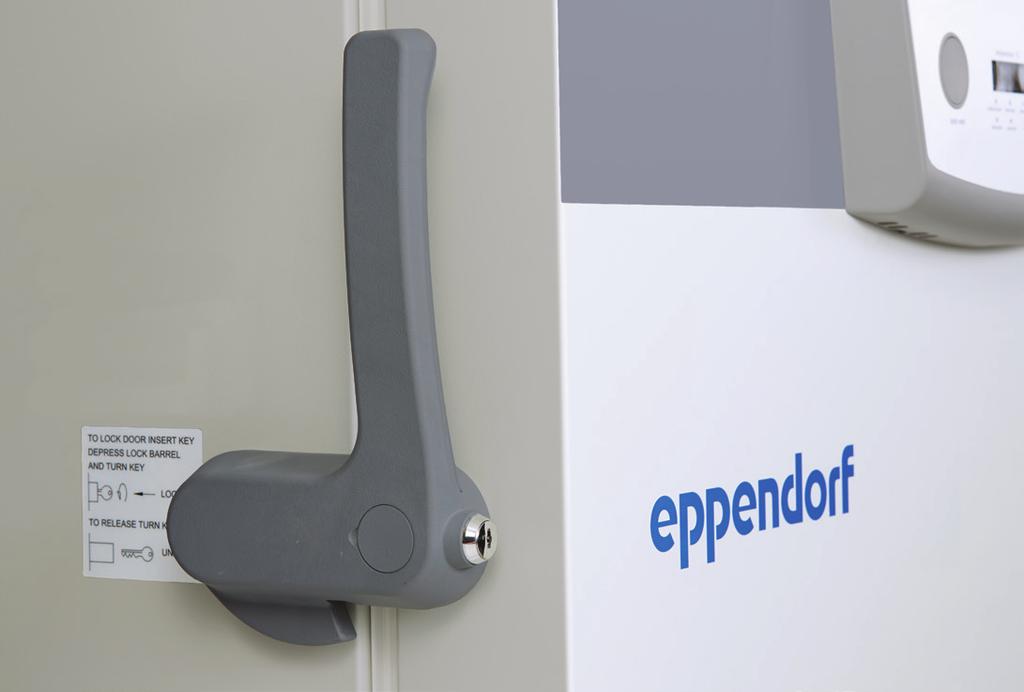 5 New door handle design based on Eppendorf PhysioCare Concept to enable easy access* New front-mounted auto vent port makes door opening easier and more comfortable* * : limited to