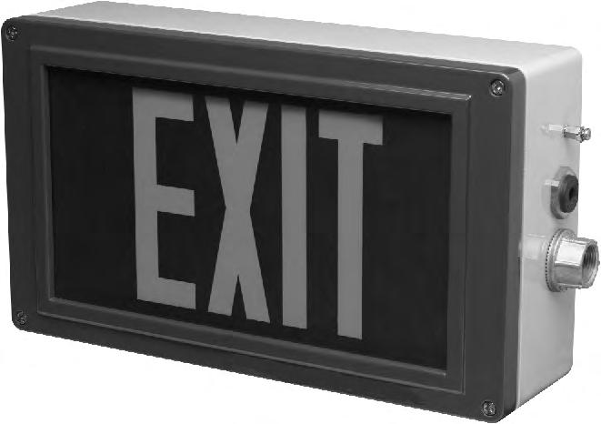 Ex-Lite LED Exit Signs Cl. I, Div. 2, Groups A, B, C, D Cl. I, Zone 1, AEx em ib IIC (NEC) Cl. I, Zone 1, Ex em ib IIC (CEC) Cl. II, Div.