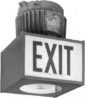 DMVF(B) Exit Sign Fluorescent Luminaire Cl. I, Div. 2; Groups A, B, C, D Restricted Breathing Cl. I, Div. 2 & Zone 2 (Suffix S826) Certified for IEC Zone 2 (Suffix S826TB) Cl. II, Groups E, F, G, Cl.