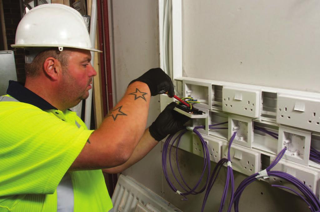 alarms New builds One day rewires Refurbishment of social housing Small power installation