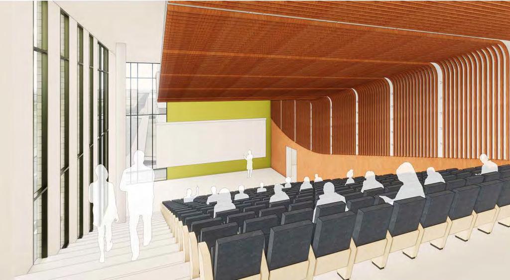 OPTION 1 The Lecture Hall has the potential to be a signature space in the new library and region.