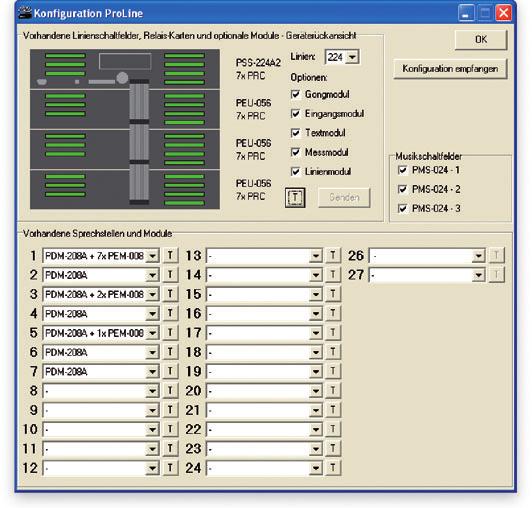 COMPLIANT TO IEC 60849 AUDIO- AND ALARM MANAGEMENT PRO-LINE software description With this new and improved ProLineConfig software, the entire system can be clearly configured in a comfortable way