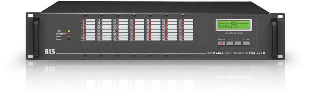 COMPLIANT TO IEC 60849 AUDIO- AND ALARM MANAGEMENT Modular expandable in steps of 8 from 8 to 224 lines Description Control Center The digital, easy programmable and flexibly expandable center