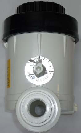 SETTING INLINE CHLORINATOR For most applications, the outside dial should be set to the first bold notch, unless otherwise specified from a Vitasalus technician.