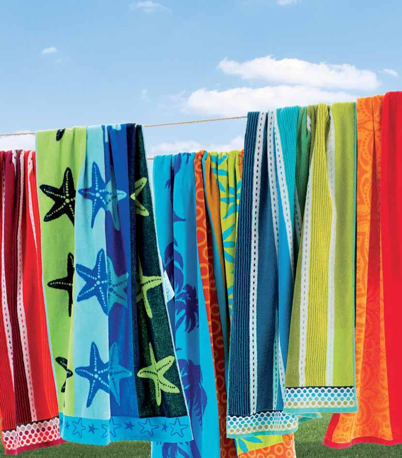 Hang out with GREAT VALUE Striped Towels