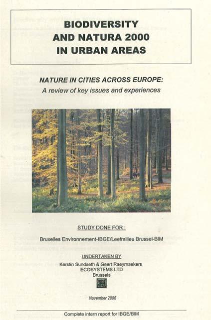 Study 2006 SWOT-analysis Weaknesses Strengths High proportion of green space 14 % Natura 2000 A strategic plan for green and blue networks Opportunities High proportion of nature Good potential for