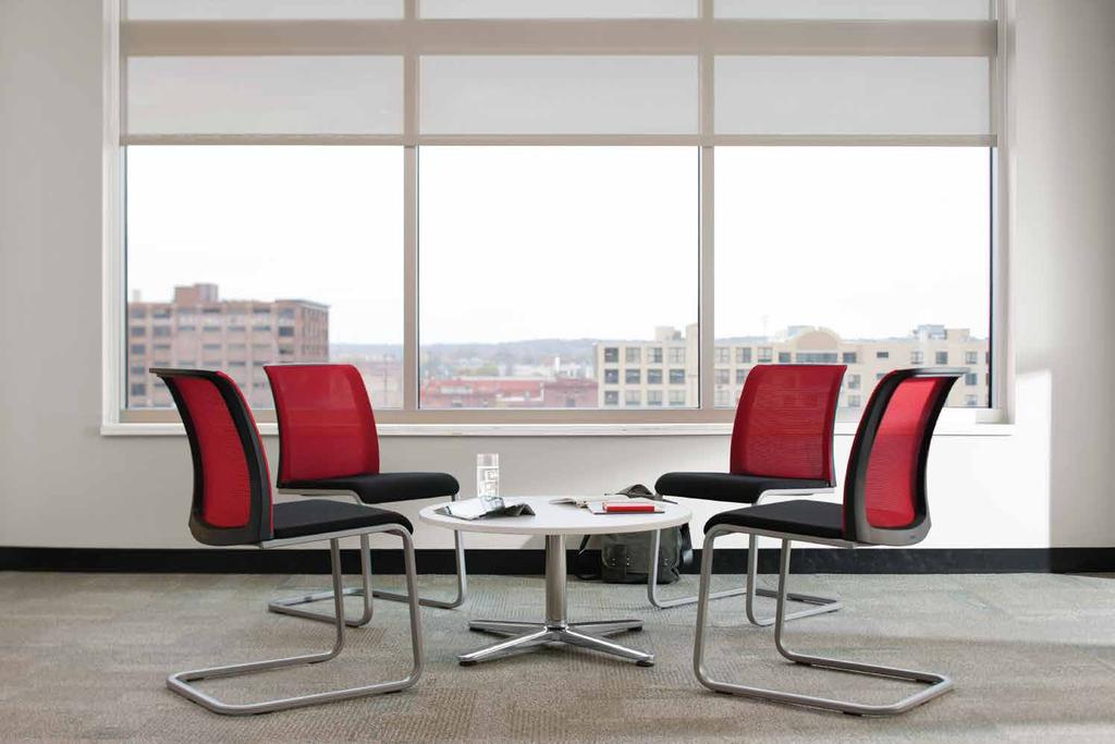 Make your visitors at home Reply Side chairs give you a variety of choices and settings to accommodate a changing flow of visitors.