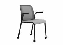 Polished Reply Side 4-leg chair Stacks up to 6 chairs