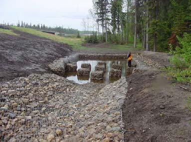 patch is where the power post is) Riprap Armouring (Channel