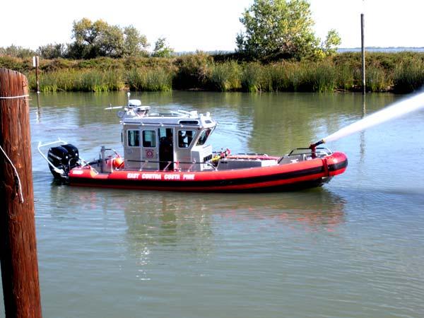 Following the formation of ECCFPD, fire fighting equipment and resources no longer available on Bethel Island are: two fire engines for grass and brush fires, two fire boats that were converted from