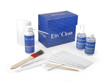 25 nonwoven fabric socks, binder-free, stitched 2-sided, 5 wooden sticks 14 cm long, 30ml Electronics Cleaner Complete cleaning of automated systems - The "all in one" Elix cleaning set contains