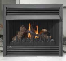 Fireplaces WHVF31 Plazmafire 20,000 BTU s Exclusive Topaz CRYSTALINE ember bed and slate brick panel 43 5/16" w x 28" h Fireplaces GVF36
