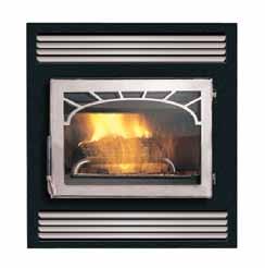 extremely clean viewing glass 38 1/4" w x 39 1/2" h Fireplaces NZ3000 60,000 BTU s Five stainless