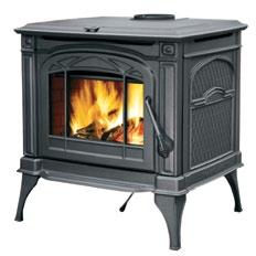sides (to 260 ) for easy loading 27" w x 28" h x 24" d Stoves & Inserts 1101 55,000 BTU s WHISPER
