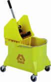 bucket 3 non-marking casters Color: Yellow, Blue and Bronze 335-311 Bucket w/ SW11 Squeeze Type Wringer 335-37 Bucket w/ SW7 Downpress Wringer 335-3 Bucket Only 335-37 YW 266-36 YW 44 Qt.