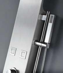 Brass-Chrome Hot/Cold mixing valve Sliding shower handle 3 inbuilt adjustable body / massage jets